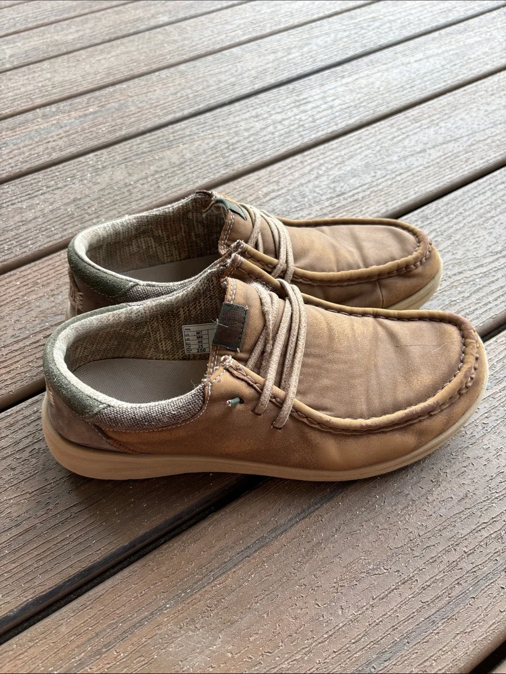 Hey Dude Paul Nut Brown Mens Slip On Loafers Shoes 41024-2AH Size 7